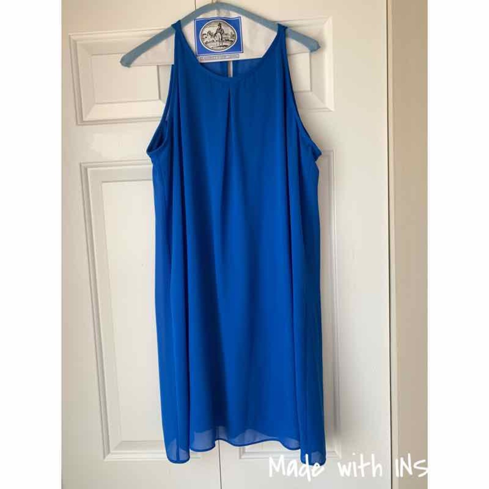 Blue flowy dress